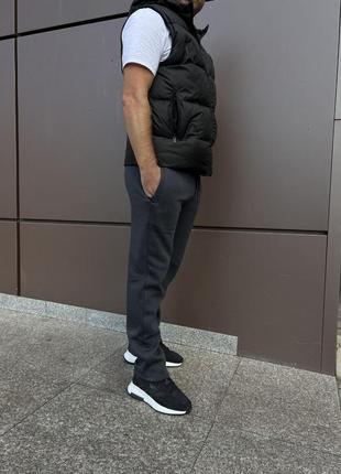 Чоловічий  стильні штани теплі прямі сірий чорні  розмір m l xl 2хл 3хл 4хл4 фото