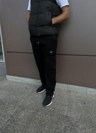 Чоловічий  стильні штани теплі прямі сірий чорні  розмір m l xl 2хл 3хл 4хл3 фото