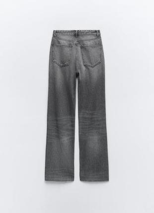 Джинси zara/джинси trf high-rise wide leg zara/ 6045/224 /сірі джинси zara нова колекція/8 фото