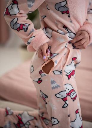 Пижама комбинезон с карманом на попе 🤗5 фото