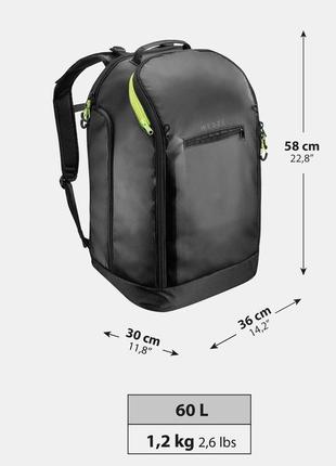 Горнолыжный рюкзак wedze 60л 56 х 37 х 30см для ботинок и шлема черный2 фото