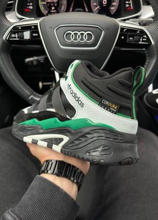Adidas originals niteball men’s black green white fur7 фото