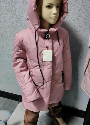 Куртка удлиненная на девочку стеганая зима