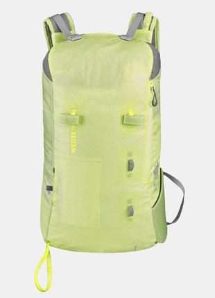 Горнолыжный рюкзак wedze 25л 50 х 25 х 15см фиксация лыж/сноуборда салатовый5 фото