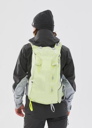 Горнолыжный рюкзак wedze 25л 50 х 25 х 15см фиксация лыж/сноуборда салатовый4 фото