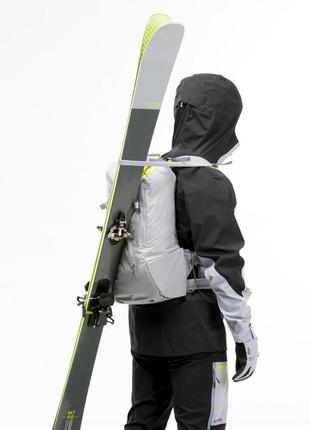 Горнолыжный рюкзак wedze 25л 50 х 25 х 15см фиксация лыж/сноуборда салатовый7 фото