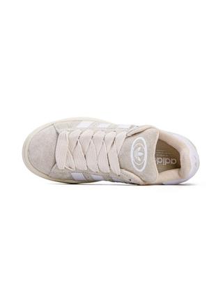 Кросівки жіночі бежеві замшеві adidas campus 00s beige white4 фото