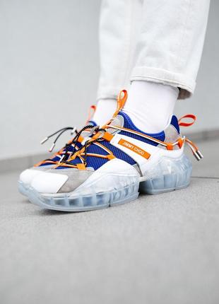 Кросівки jimmy choo white/blue/orange кросівки2 фото