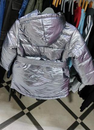 Курточка на девочку стильная отепленная изнутри флисом3 фото