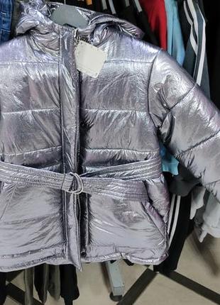 Курточка на девочку стильная отепленная изнутри флисом5 фото