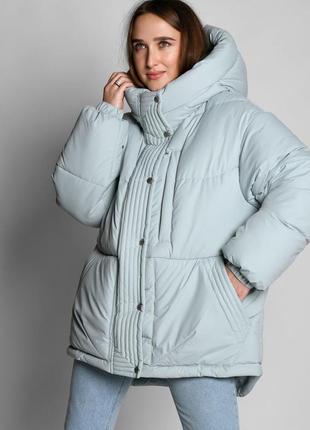 Женская зимняя куртка мятная &lt;unk&gt; 744442 фото