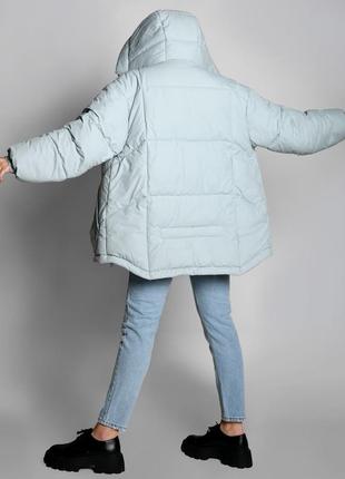 Женская зимняя куртка мятная &lt;unk&gt; 744444 фото
