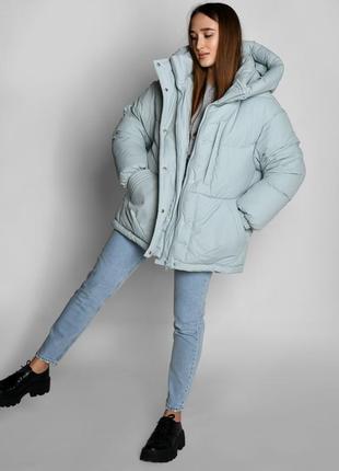 Женская зимняя куртка мятная &lt;unk&gt; 744445 фото