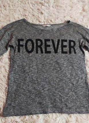 Блискуча кофтинка світшот з руком 3/4 блискучий clockhouse свитшот № 4