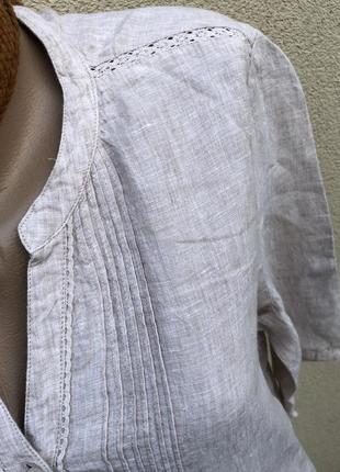Блузка,рубаха туника,этно,бохо стиле, лен 100% tu,большой размер10 фото