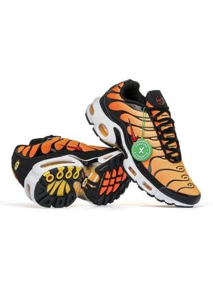 Кросівки жіночі / чоловічі чорні / оранжеві nike air max plus tn orange tiger2 фото