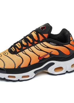 Кросівки жіночі / чоловічі чорні / оранжеві nike air max plus tn orange tiger6 фото