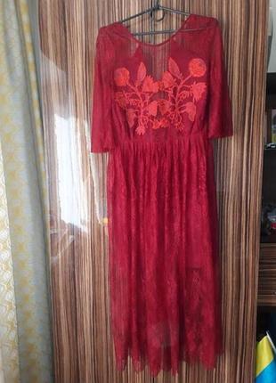 Вечірня мереживна сукня із відкритою спиною преміальний люксовий бренд sandro paris