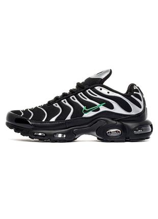 Кросівки жіночі / чоловічі чорні / срібні nike air max tn silver green6 фото