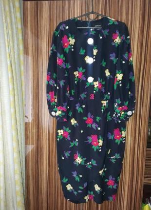 Винтаж 90-е люксовое шёлковое платье akris с большими перламутровыми пуговицами2 фото