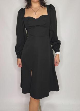 Женское черное платье4 фото