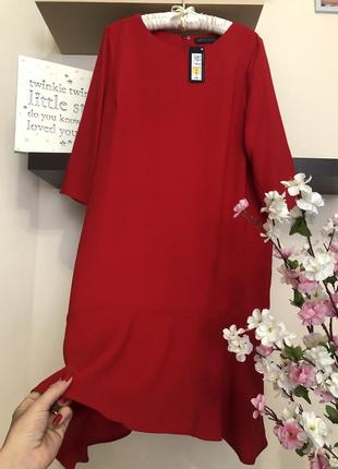 Шикарне асиметричне плаття вільного крою, пряме плаття міді3 фото