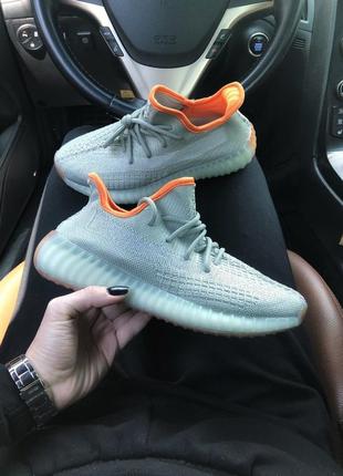 Adidas yeezy boost 350 desert sage, женские кроссовки адидас, кросівки адідас ізі 350