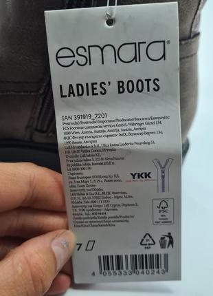 Оригинальные новые женские ботинки ботинки в стильном дизайне немецкого бренда esmara. размер 38 – 24,5 см.5 фото