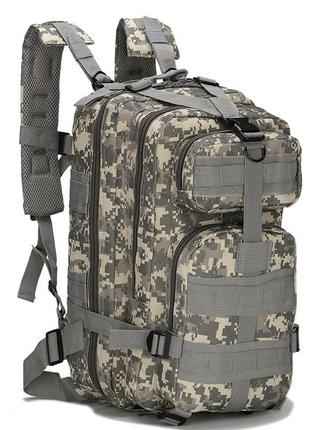 Армейский рюкзак, тактический рюкзак пиксель серый на 25 литров2 фото