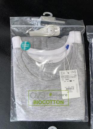 Комплект майок, в упаковці бренд: ovs // розмір:  110/116 сірого+білого кольорів // 140-146 си6 фото