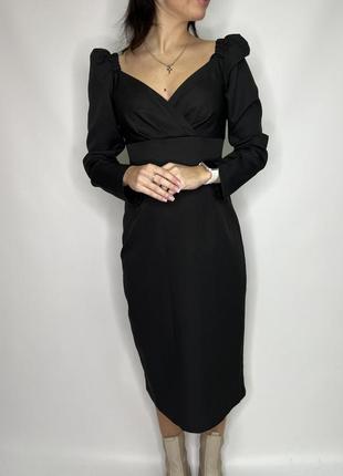 Женское черное платье2 фото
