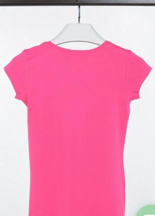 Яскрава рожева малинова футболка з написом2 фото