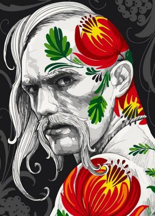 Картина по номерам без подрамника казак 40x50см, 10054-acnf