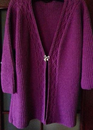 Теплый кардиган на пышечку
