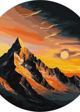 Картина по номерам неизвестный край диаметр 33см, кно-r1038