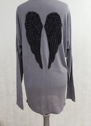 Пуловер с крыльями ангела вleu marine