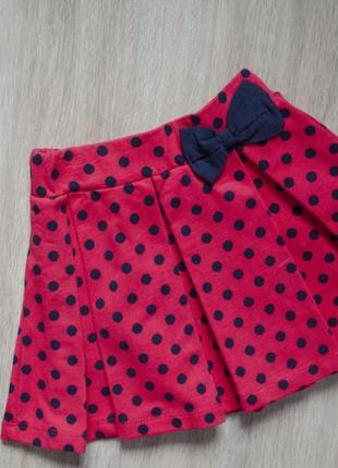 Оригінальна спідниця в складку на гумці з бантиком