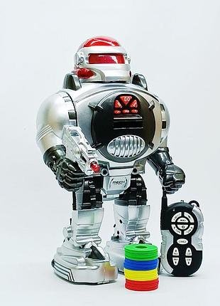 Робот на пульте управления m0465 — интерактивный стреляющий дисками, 31 см, свет, звук, танец