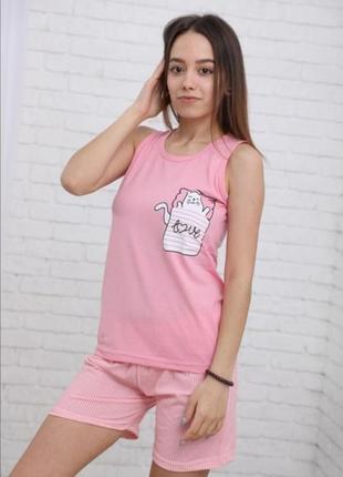 Fawn майка и шорты 100%хлопок турция, 
s/m/l/xl
с(42-44)
м(44-46)
л(46-48)
хл(48-50)