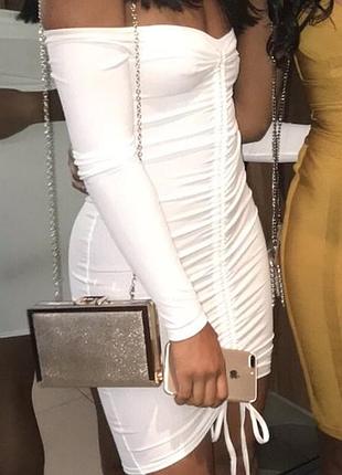 Плаття/базове/коротке/біле/ніжне/рубчик/мега круте/вечірнє /plt4 фото