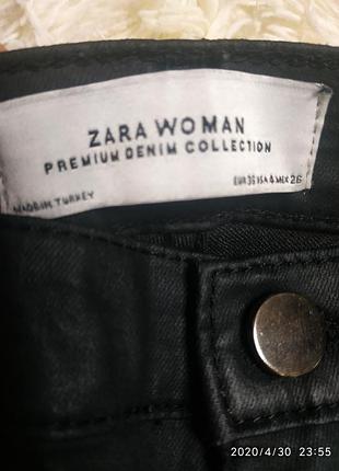 Брючки-стрейч  с имитацией кожи