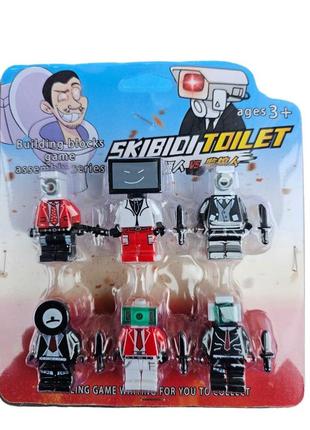 Набір фігурок персонажів з серіалу скібіді туалет || skibidi toilet