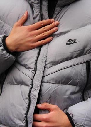Куртка теплая зимняя пуховик мужской демисезонный nike молодежная стильная куртка6 фото