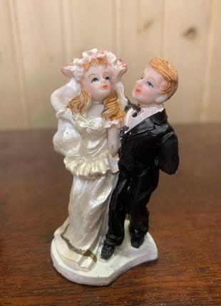 Статуетка нареченого і нареченої. пара3 фото