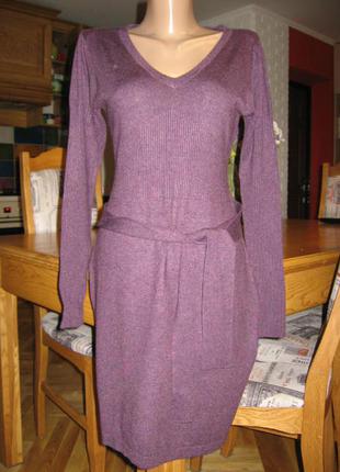 Теплое трикотажное платье zaatxchi м