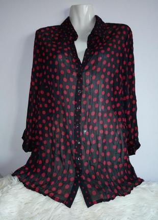 Блуза жатка в горох, per una, р. 16/xxll