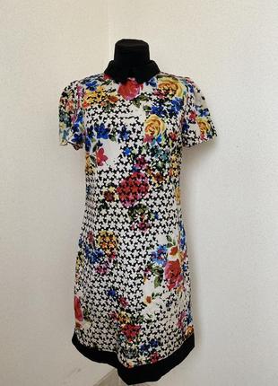 Платье с чёрным воротником