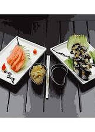 Набір для розпису по номерах японські делікатеси strateg розміром 40х50 см (gs286), шт