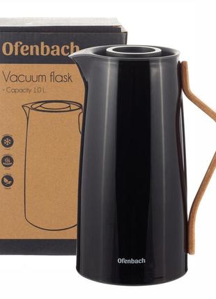 Термос пластиковий ofenbach  зі скляною колбою 1 л2 фото