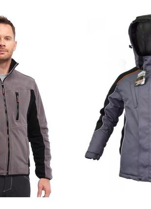 Спецовка флисовая толстовка  и курточка для работников утепленная, спецодежда зимняя, польша